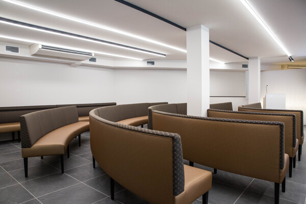 Plafonds acoustiques, blanc, avec led